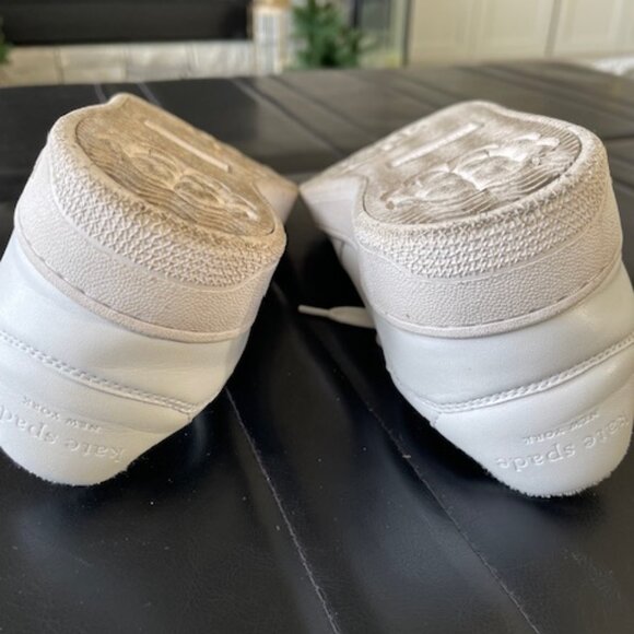 Kate Spade Tennis Shoes 7.5 White leather - Picture 9 of 10